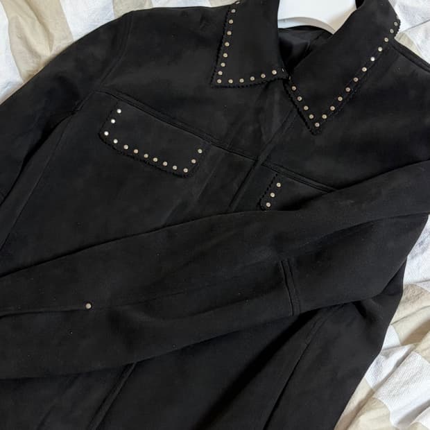 youth faux suade jacket [S]