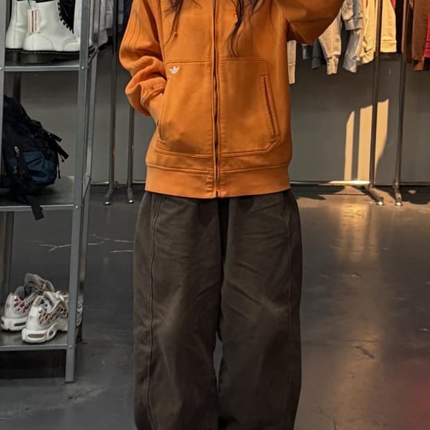 아디다스 파이어버드 오렌지 후드집업 A3265