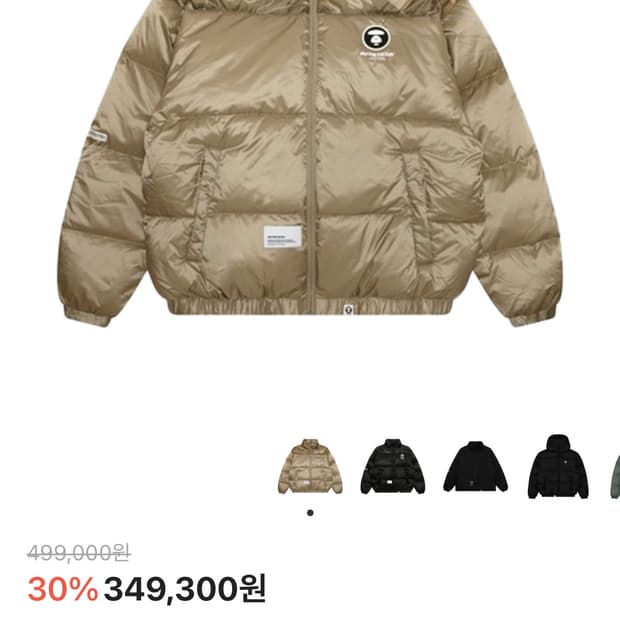 에이프 패딩 다운 자켓