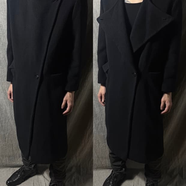 Jean Paul Gaultier Wool Asymmetric Coat 