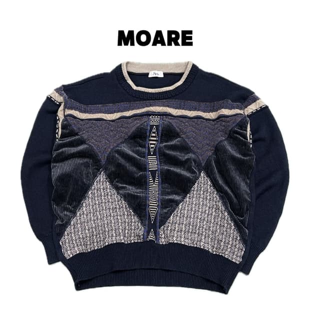 (F) Moare 빈티지 아메카지 케이블 울 니트