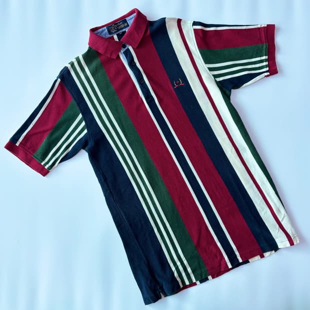 캐나디안 컨트리 멀티 스트라이프 빈티지 폴로셔츠
