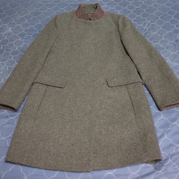 (협업제품) 케네스레이디 바이 린 울 미디코트 그레이 (55)