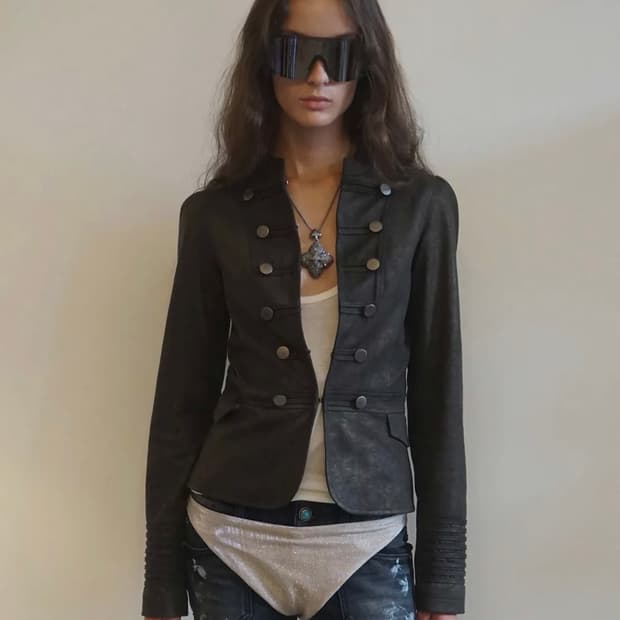 Brass Napoleon Jacket Khaki S size 