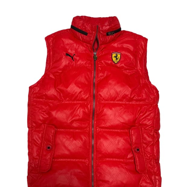푸마 페라리 F1 덕다운 패딩조끼