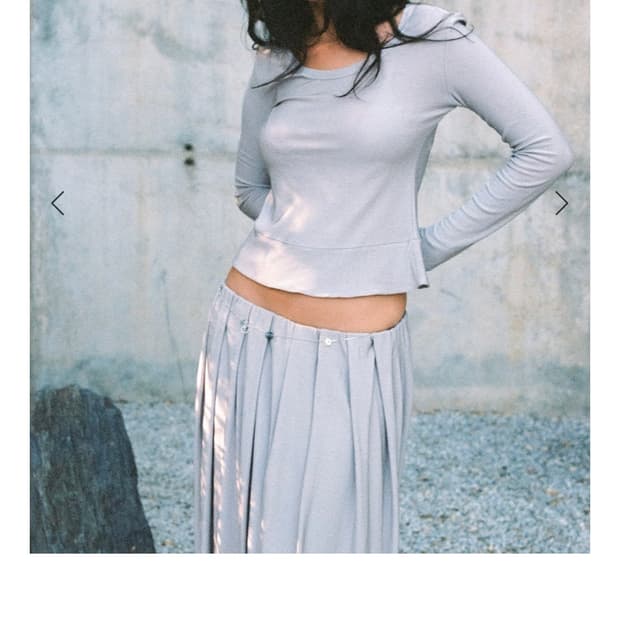 퍼스널랭귀지 Block Long Sleeves - Light gray