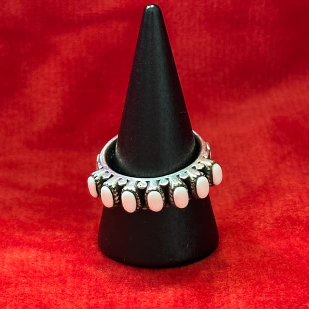 howlite 925silver ring