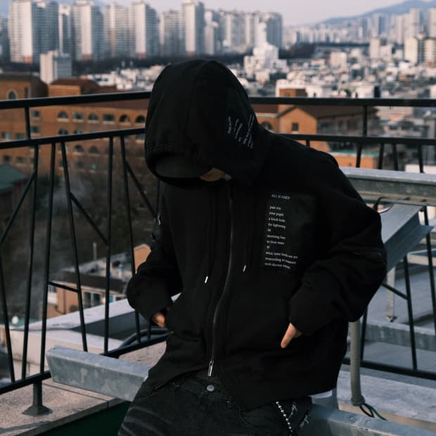 타카히로미야시타 솔로이스트 19FW 오버사이즈 2way zip 후디