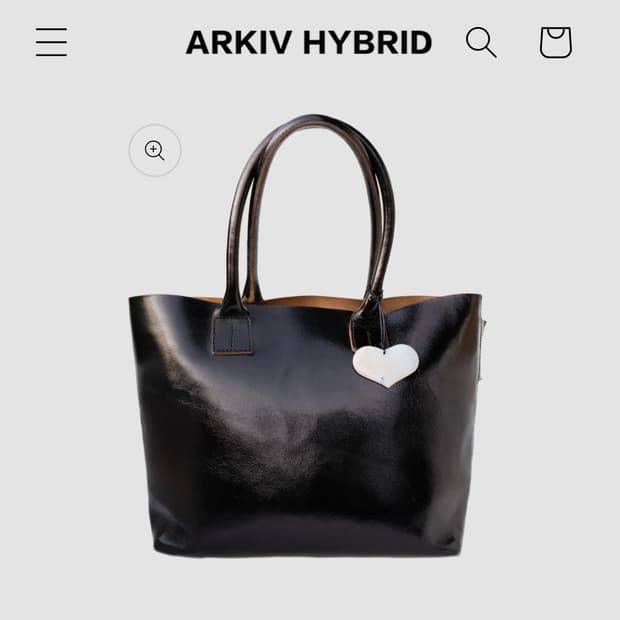 레더 토트백 arkiv hybrid