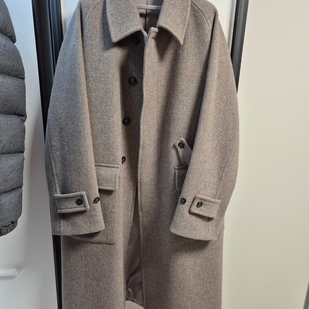 홀리선 윈터포트 발마칸 코트 멜란지 베이지 M