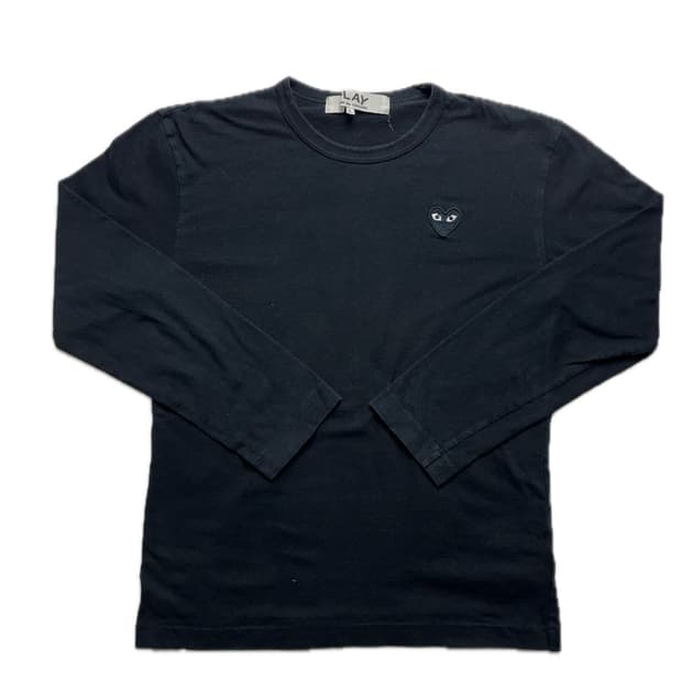 꼼데가르송 롱슬리브 블랙 긴팔티셔츠 중고 구제 빈티지