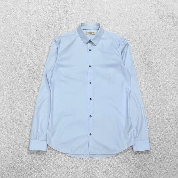 버버리 Burberry 슬림핏 포플린 코튼 셔츠 소라