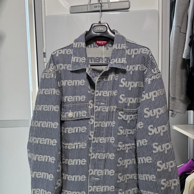 슈프림 데님 초어 트러커 자켓 스트라이프