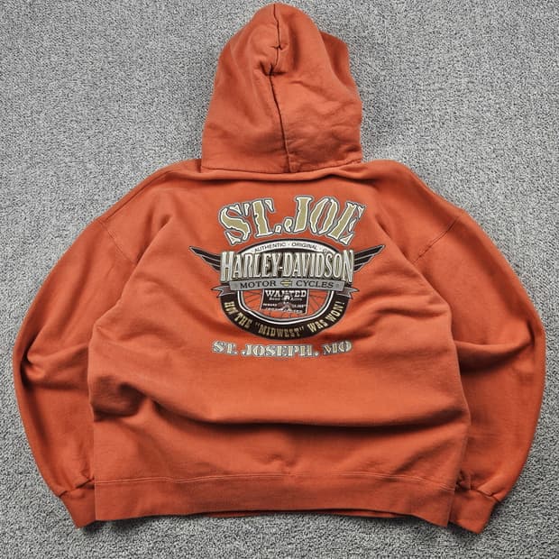 할리데이비슨 제시제임슨 페이드프린팅 후드 티셔츠 ( L ) / 10156