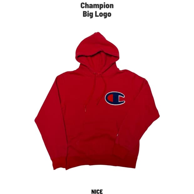 90s champion Big Logo Hoodies