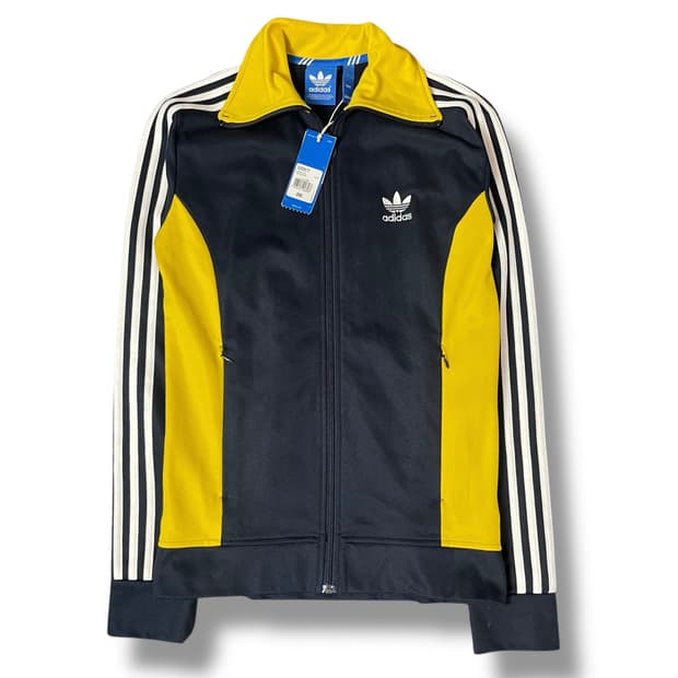 아디다스 90s 유로파 옐로우 배색 트락탑 집업 져지 95