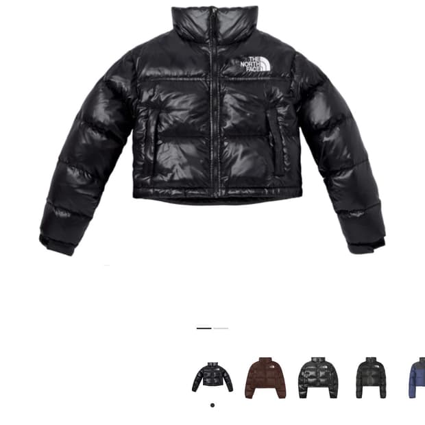 노스페이스 눕시 숏 패딩 S(85)