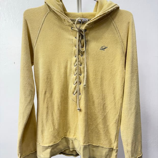 테리 아일렛 후드 긴팔티