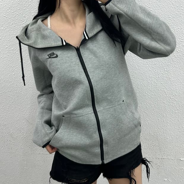 나이키 테크팩 그레이 후드집업 L