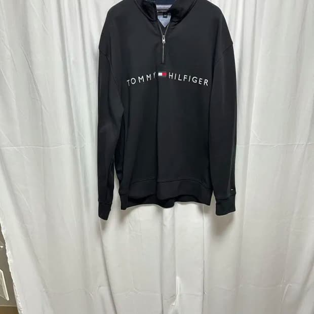 no.52 타미힐피거 하프집업 블랙 xl