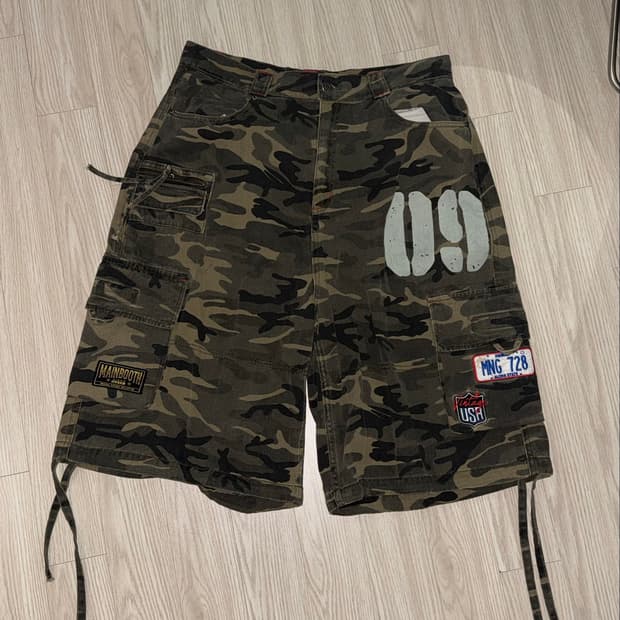 메인부스 빈티지 패치 카고 쇼츠 (Size 3)