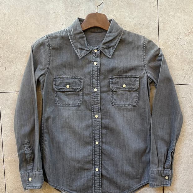 그레이 데님 셔츠