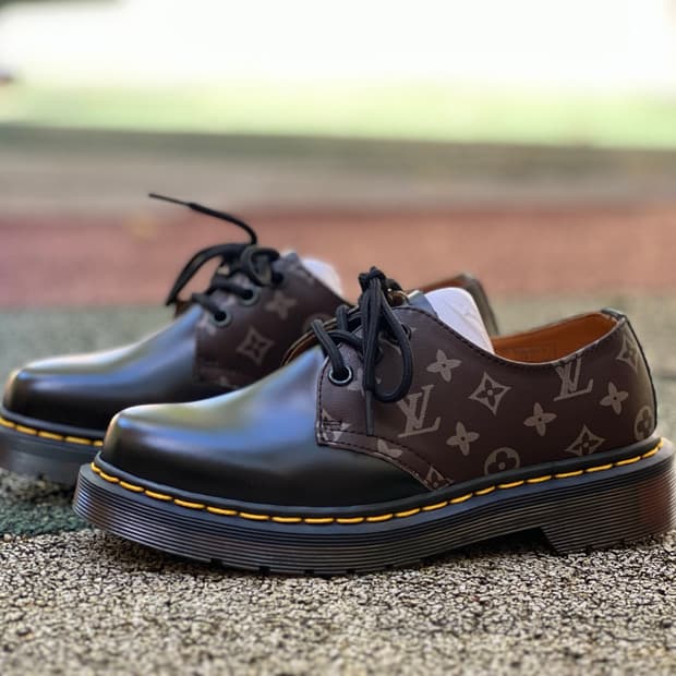 닥터 마텐스 마틴 1460 벡스 가죽 광택 미디엄 두꺼운 하단 X LV