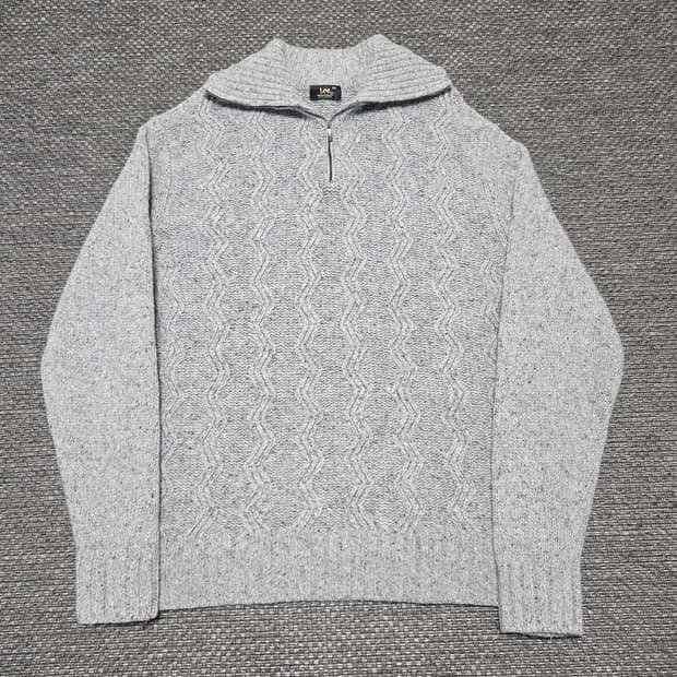 Lee 리 하프넥 꽈베기 니트 스웨터