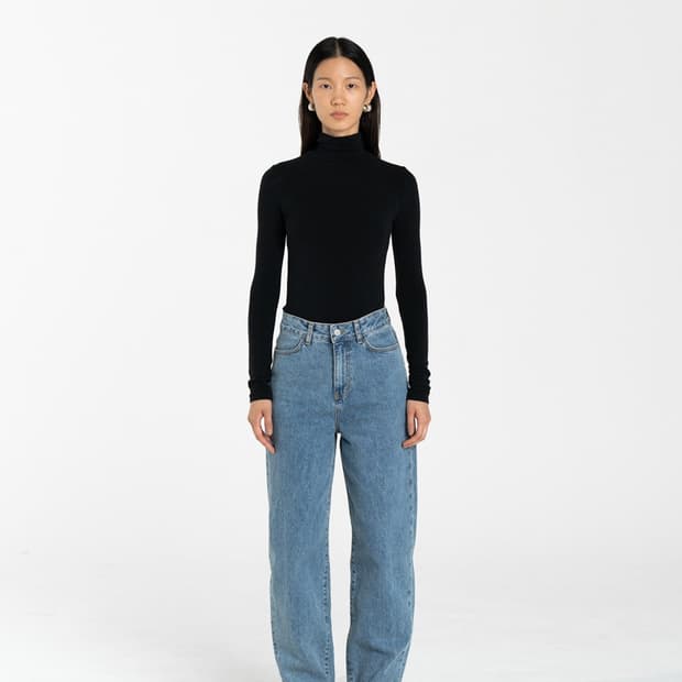 *해외출국으로 판매중단예정* 아모멘토 시그니처 코튼 데님 미드 블루