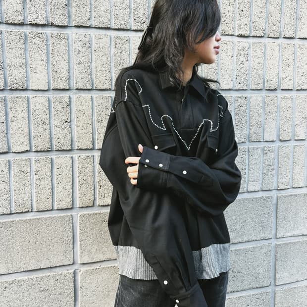 시스콰치패브릭스 니트도킹 풀오버 셔츠