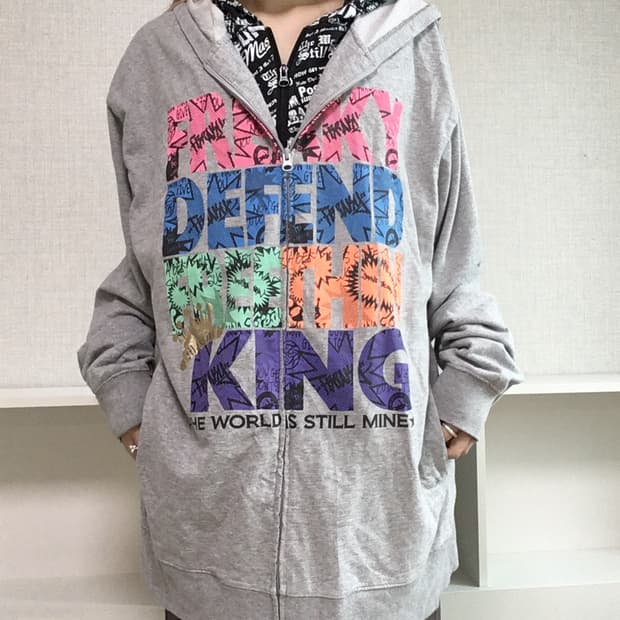 jpn vintage Harajuku punk layered hood z