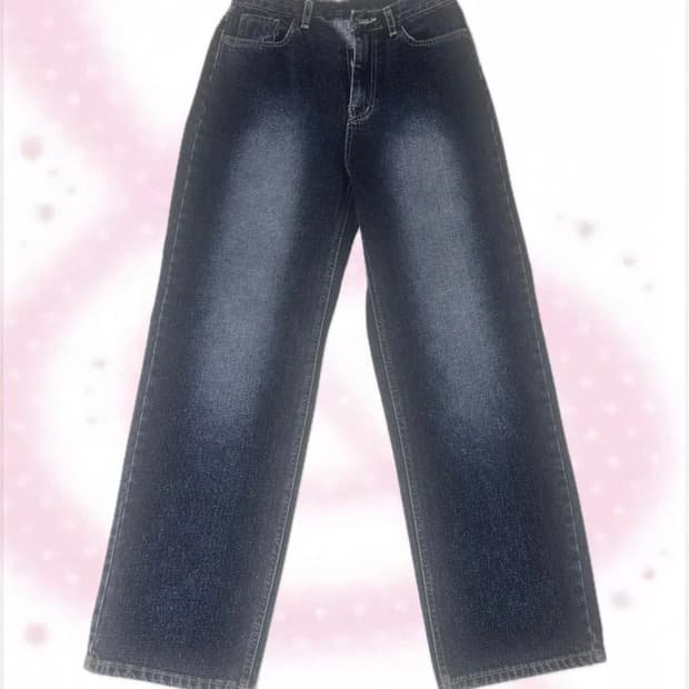 보세 와이드 진청바지