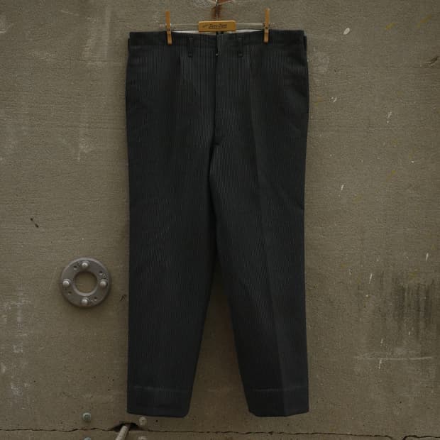 60-70‘s 테일러드 울 스트라이프 슬랙스