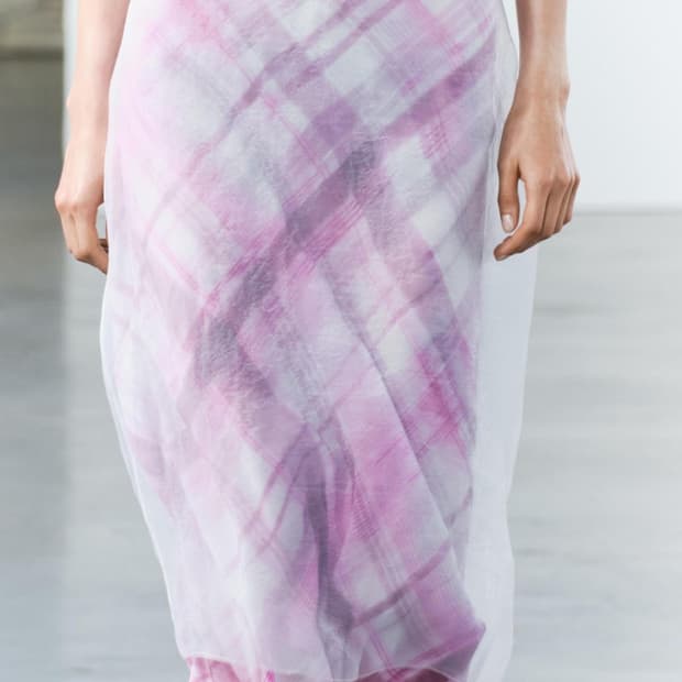 자라 오간자 체크 스커트 M사이즈 9016 124