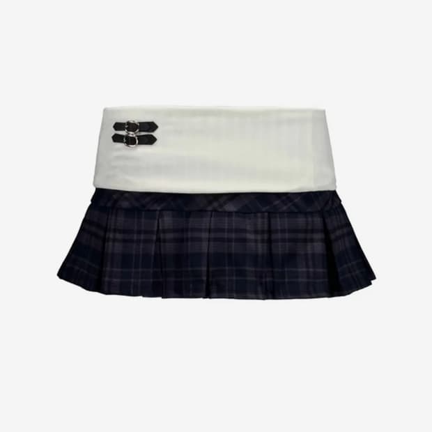 포어링 4US Banding mini skirt (check)