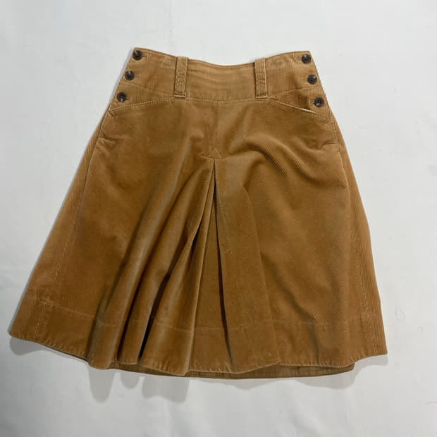 랄프로렌 폴로 코듀로이 플리츠 스커트