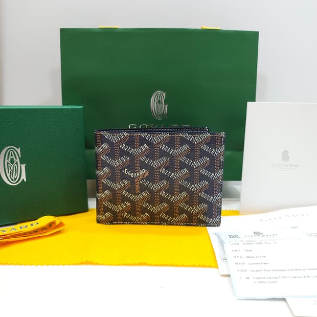 [정품] 고야드 빅투아르 반지갑 네이비