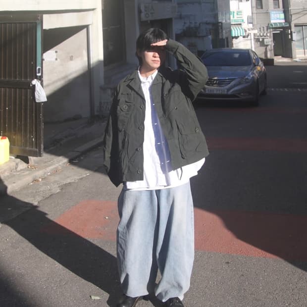 남이서팔 텐카라 왁스드 자켓 카키 L