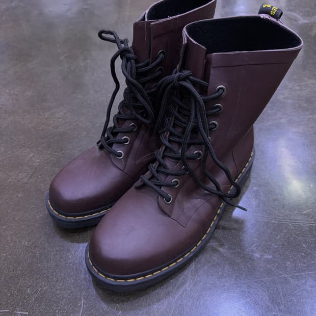 닥터마틴 드렌치 레이스 업 레인부츠 워커 부츠 버건디 260