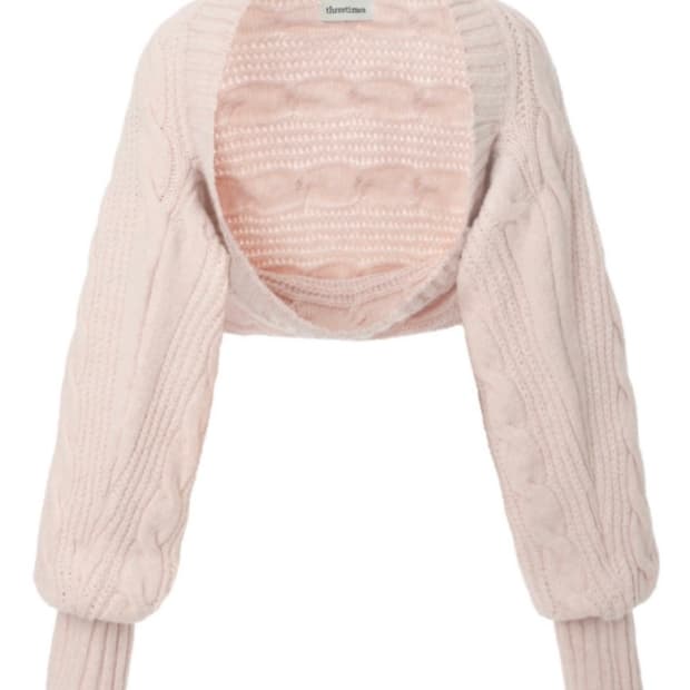 쓰리타임즈 버니볼레로 핑크