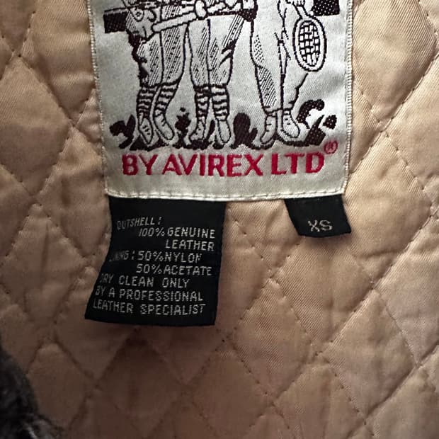 90s 아비렉스 레더 바시티 자켓