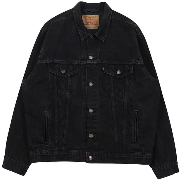 1997 USA 리바이스 70507-4159 블랙 데님 자켓 빈티지 미제