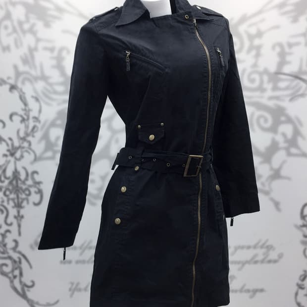 Slim Fit Belted Moto Jacket