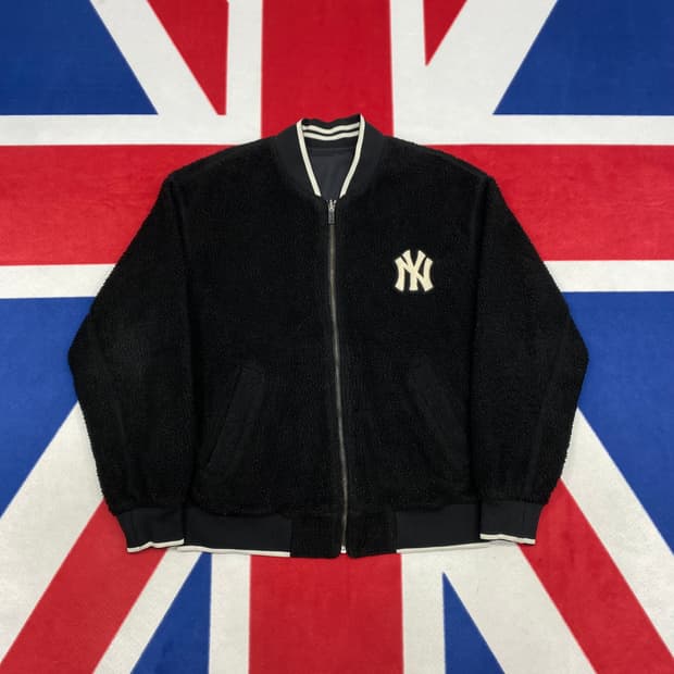 MLB 뉴욕양키즈 양면 후리스자켓 M 