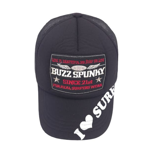BUZZ SPUNKY 서프 패치 메쉬 트러커캡