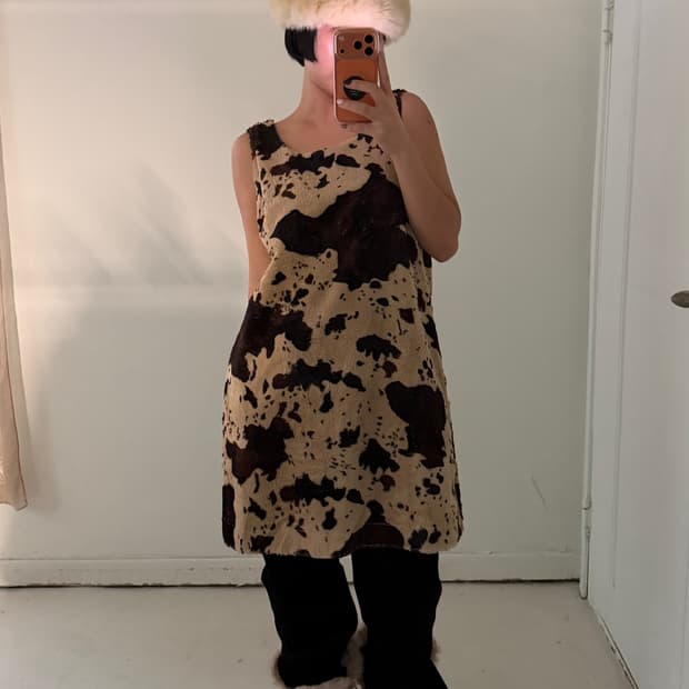 일본빈티지 SHINNOSUKE 웨스턴 퍼 원피스