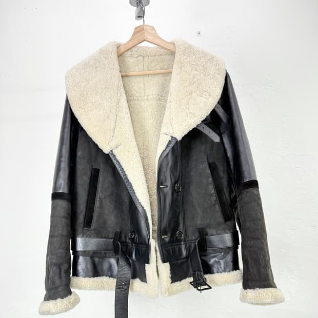 닐바렛 베라 펠레 셰어링 모터사이클 레더 무스탕 자켓