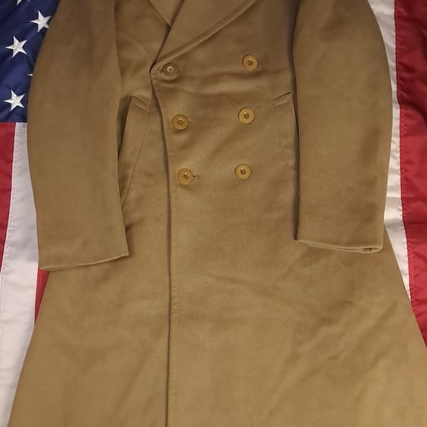 오리지날 WW2 대전용 미국제조 미군 장교 맞춤 울 코트