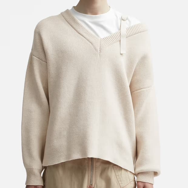 Jacquemus 자크뮈스 La Maille Sargas V넥 스웨터