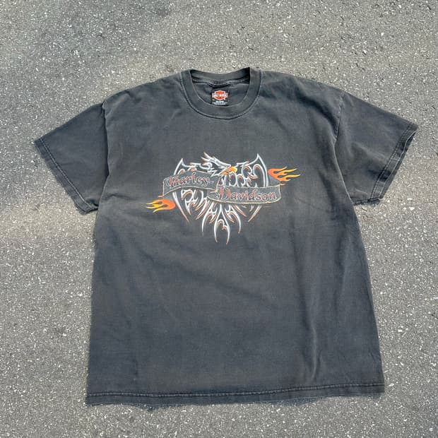 [할리데이비슨] •00s Vintage Eagle Cape Tee